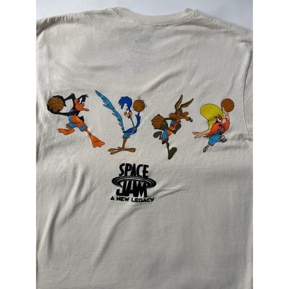 Space Jam A New Legacy Mens Size M Graphic T Shirt Bugs Bunny Marvin Martian - Picture 8 of 8